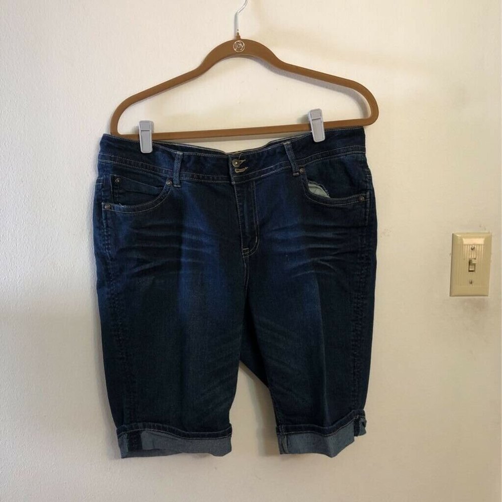 Venus Women Jean Shorts Blue Stretch Medium Wash